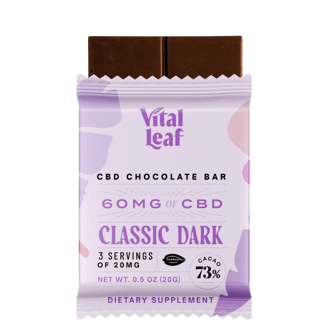 Vital Leaf Mini CBD Chocolate Bar (0.5oz bar, 60mg of CBD)