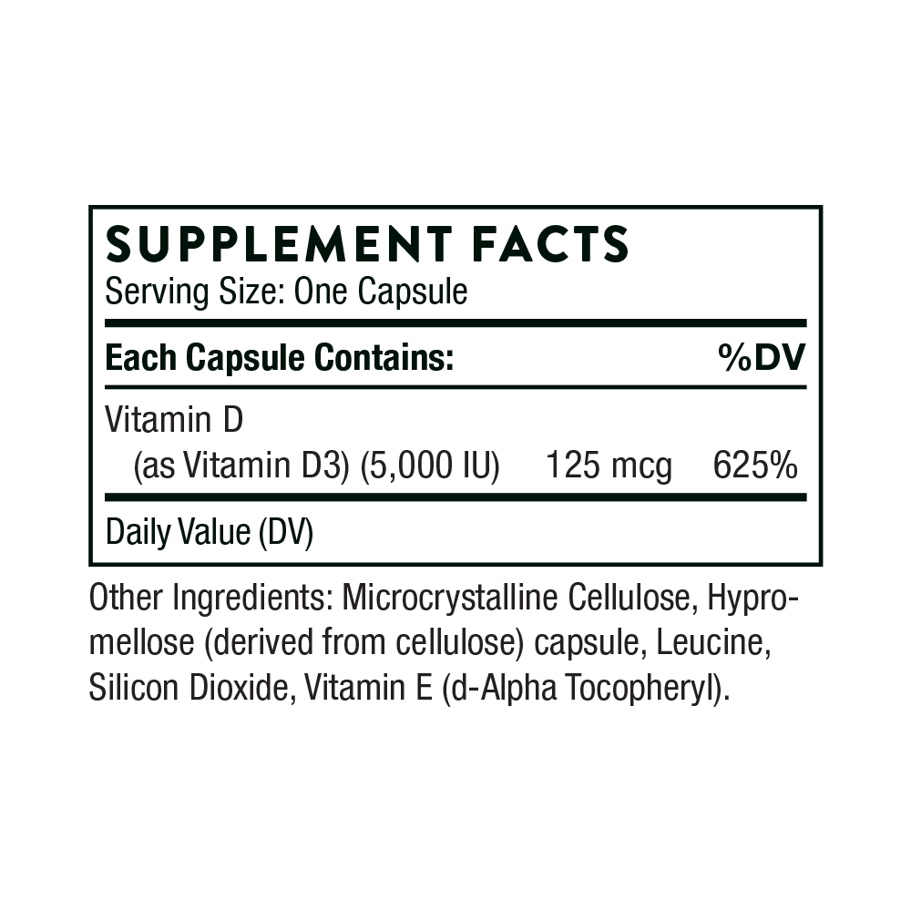 Thorne Vitamin D-5,000 - NSF Certified for Sport