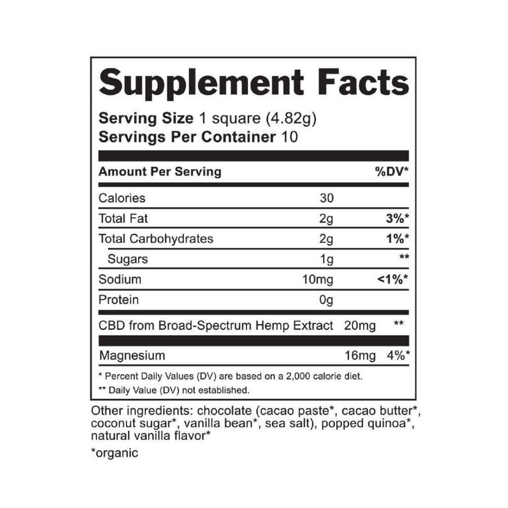 Vital Leaf CBD Chocolate Bar (1.7oz bar, 200mg of CBD)