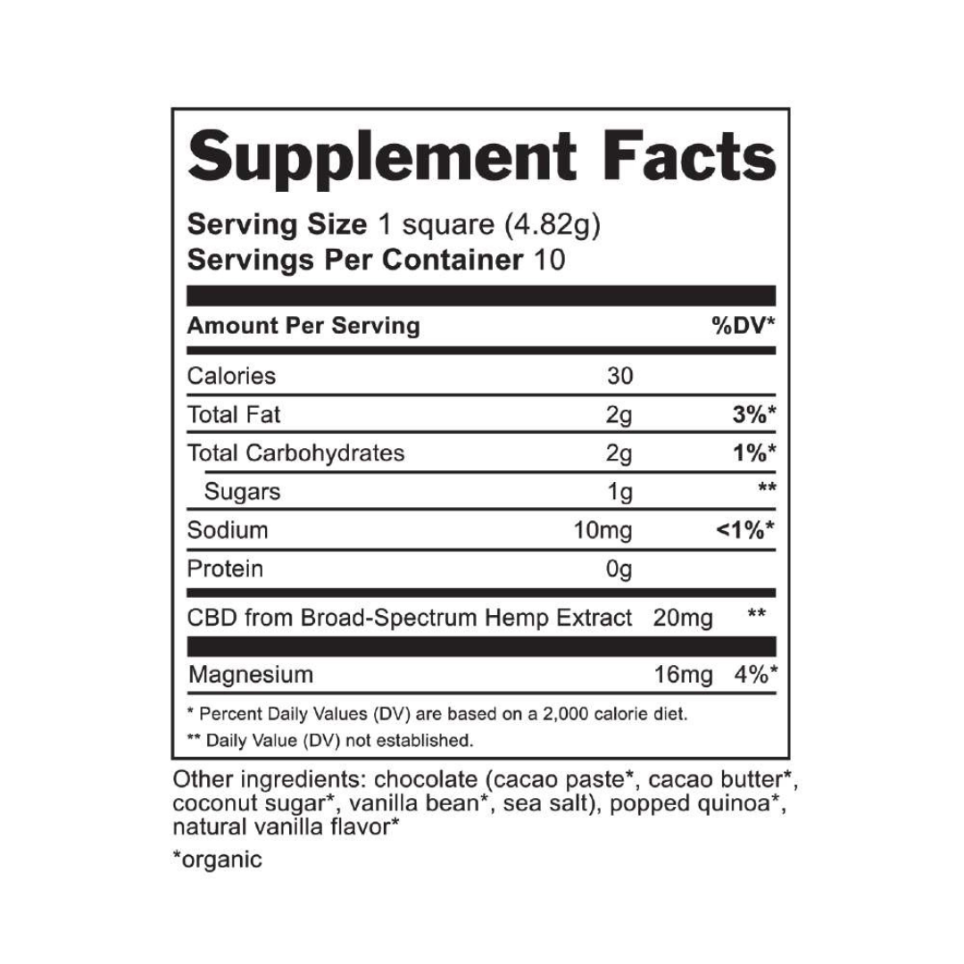 Vital Leaf CBD Chocolate Bar (1.7oz bar, 200mg of CBD)