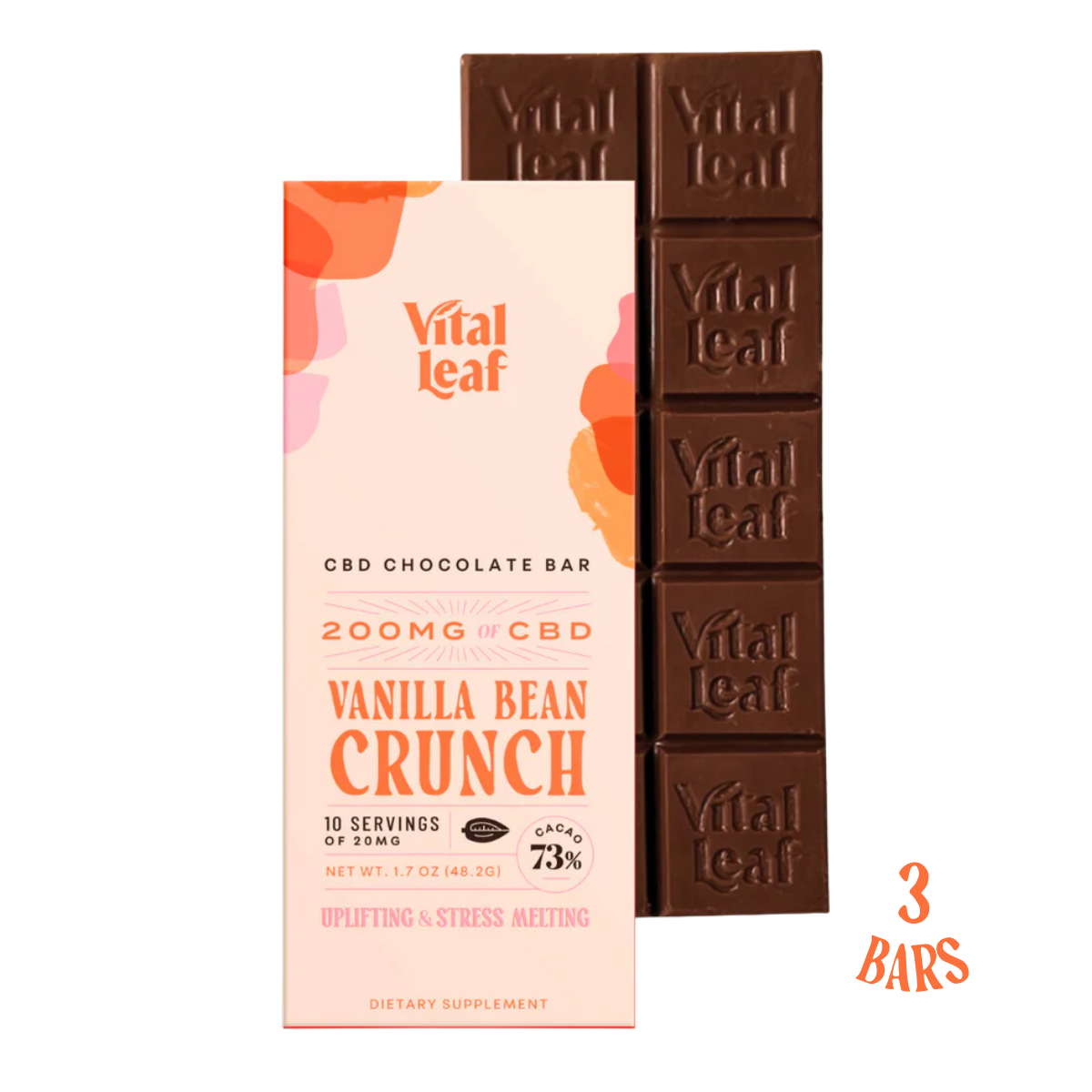 Vital Leaf CBD Chocolate Bar (1.7oz bar, 200mg of CBD)