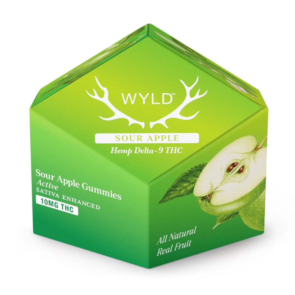 WYLD Sour Apple Sativa THC Gummies | Hemp THC
