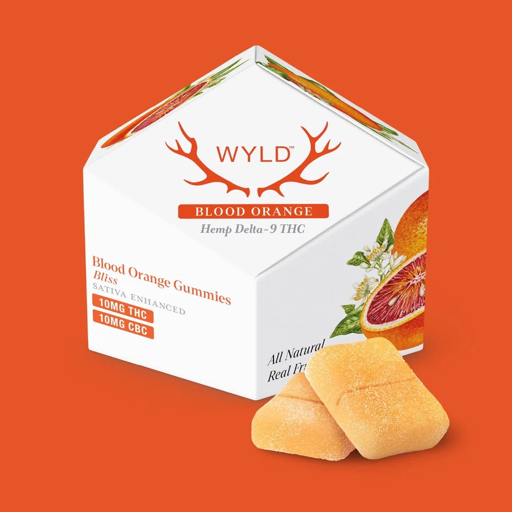 WYLD Blood Orange Sativa 1:1 THC:CBC Gummies | Hemp THC
