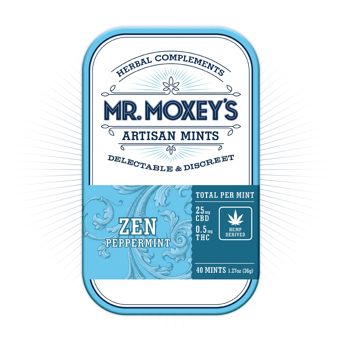Mr. Moxey Zen Peppermint Mints (20mg CBD/0.5mg THC)