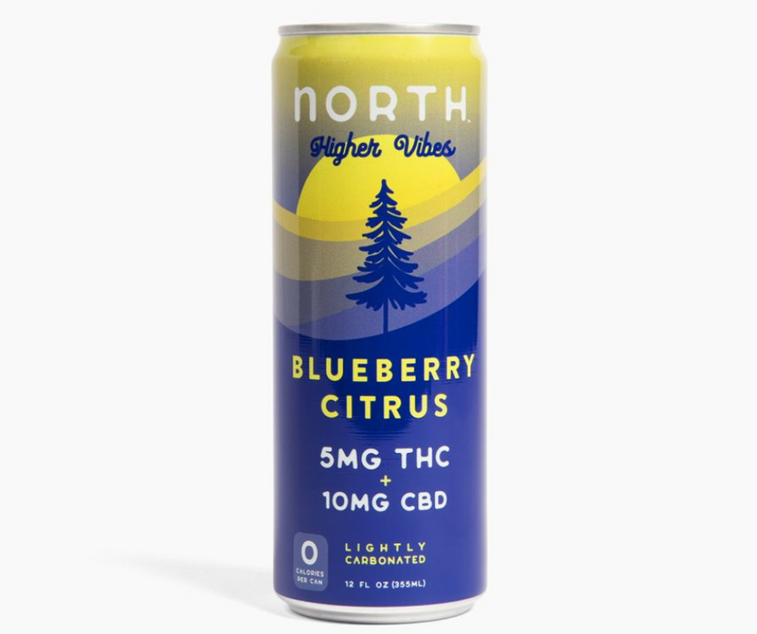 NORTH Higher Vibes THC Sparkling Water 5mgTHC/10mg CBD