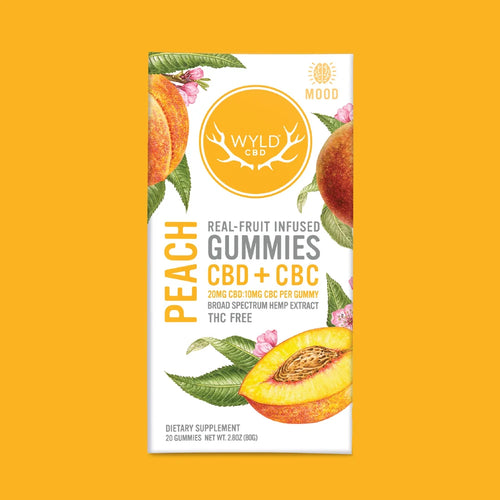 WYLD Peach 10mg CBC + 20mg CBD Gummies