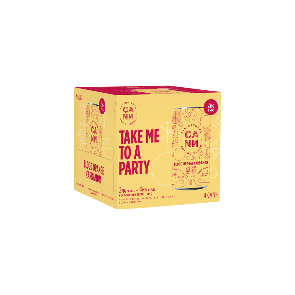 CANN Cannabis-Infused Social Tonic 2mg THC/4mg CBD (4-pack)