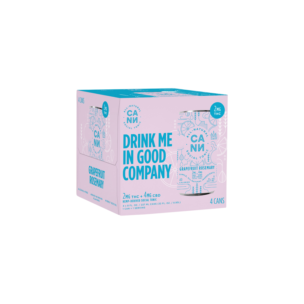 CANN Cannabis-Infused Social Tonic 2mg THC/4mg CBD (4-pack)