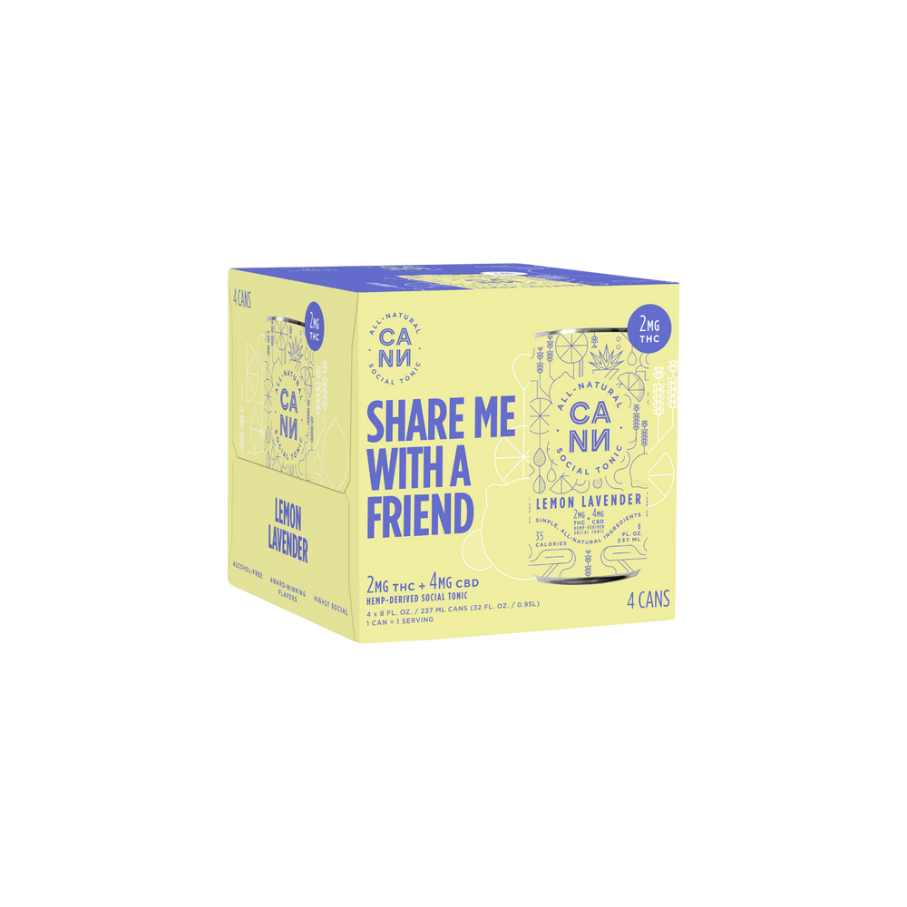 CANN Cannabis-Infused Social Tonic 2mg THC/4mg CBD (4-pack)