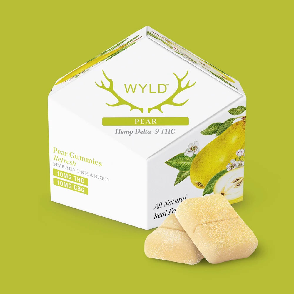 WYLD Pear 1:1 THC:CBG Gummies | Hemp THC