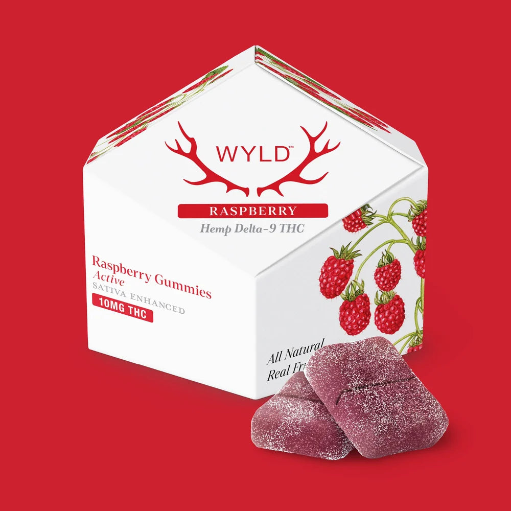 WYLD Raspberry Sativa THC Gummies | Hemp THC