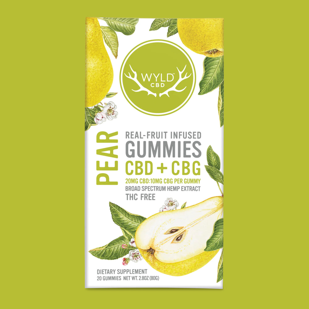 WYLD Pear 10mg CBG + 20mg CBD Gummies
