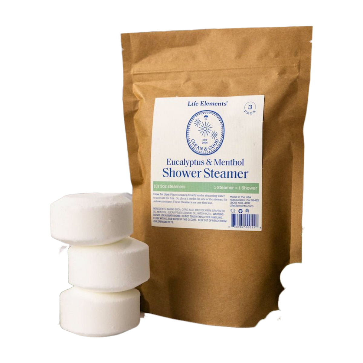 Life Elements Shower Steamer (3-pack)