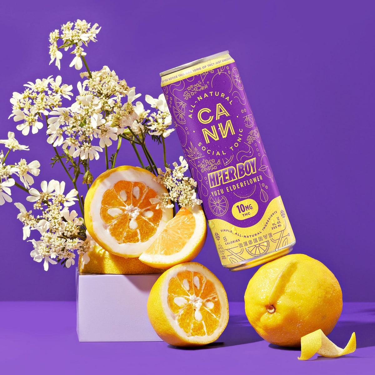 CANN Yuzu Elderflower Limited-Edition Hi'er Boy Cannabis-Infused Social Tonic 10mg THC