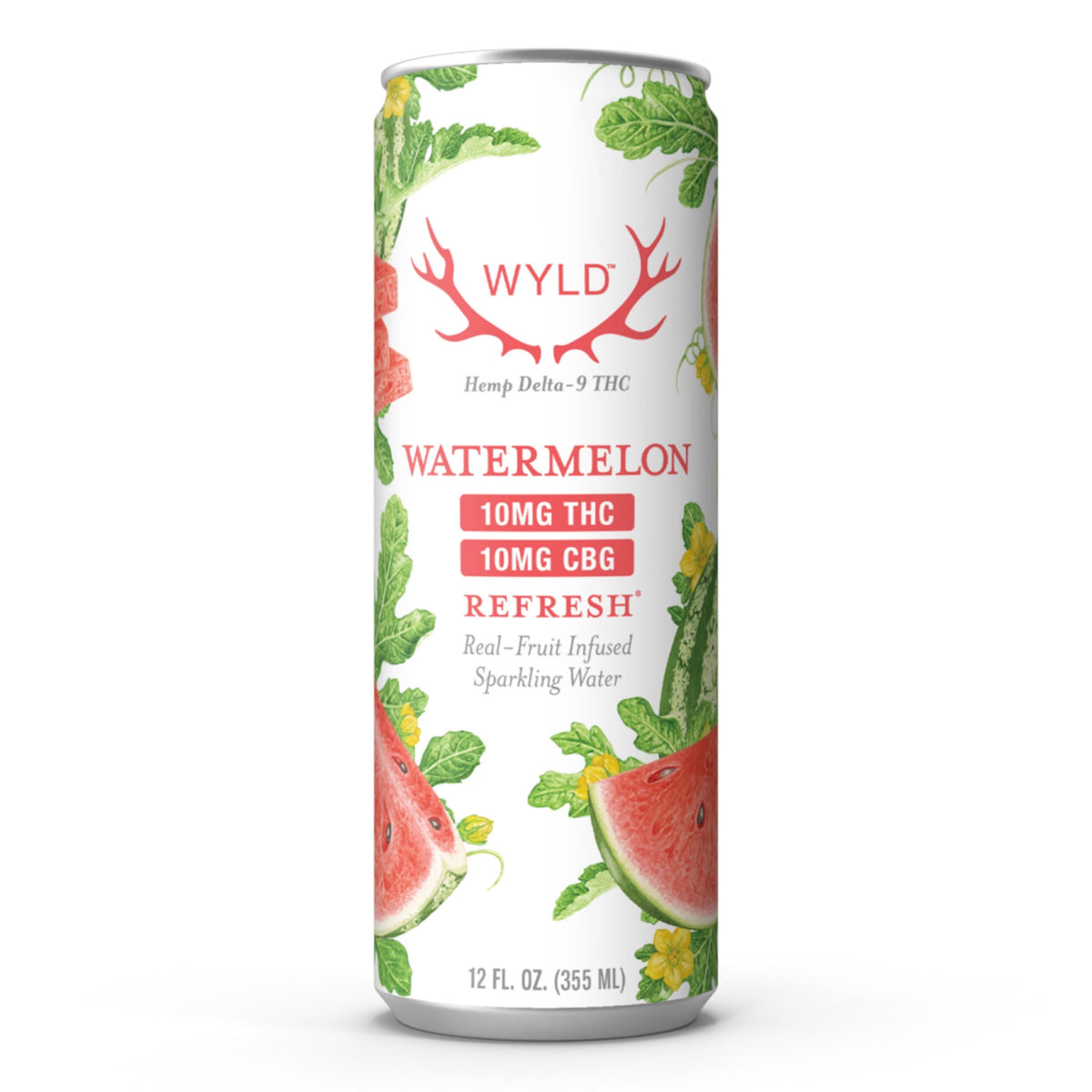 WYLD 10mg Watermelon Refresh THC:CBG 1:1 Sparkling Water | Hemp THC