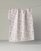 Geometry - Poodle Party Tea Towel: Storm