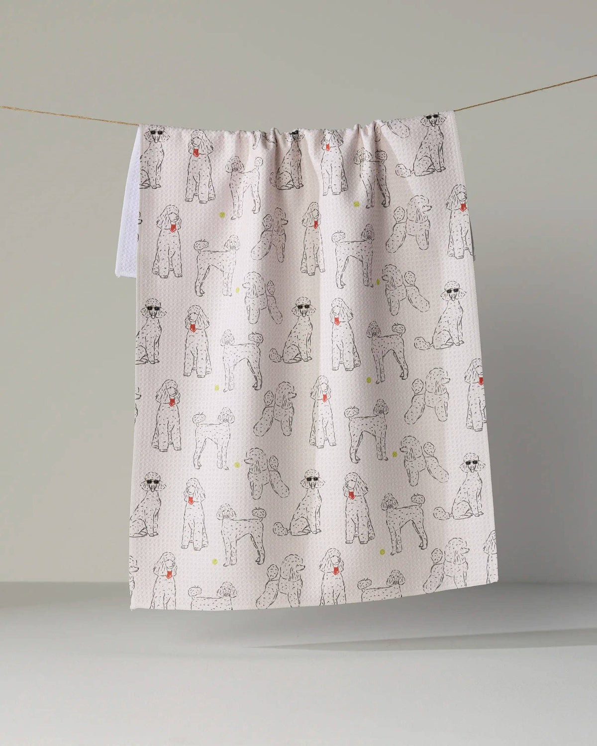 Geometry - Poodle Party Tea Towel: Storm