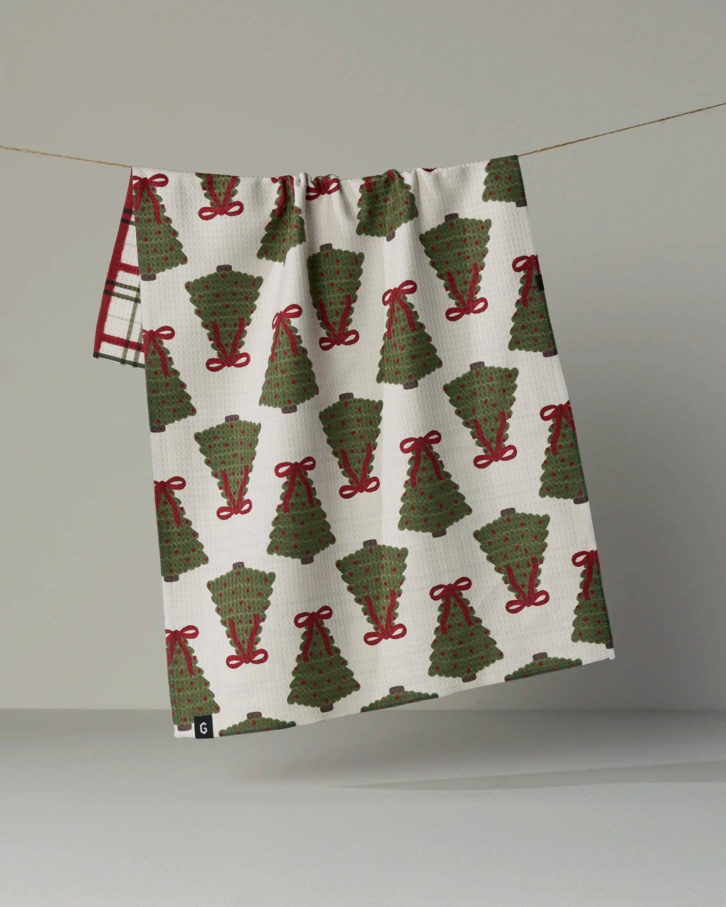 Geometry - Ribbon Pines Luxe Kitchen Towel - Holiday 2026