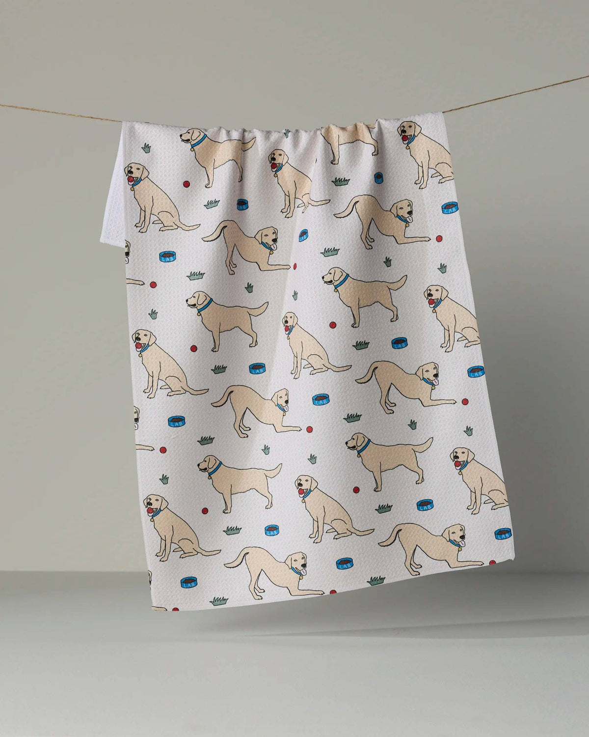 Geometry - Lab Pals Tea Towel: Black-lab