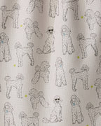Geometry - Poodle Party Tea Towel: Storm