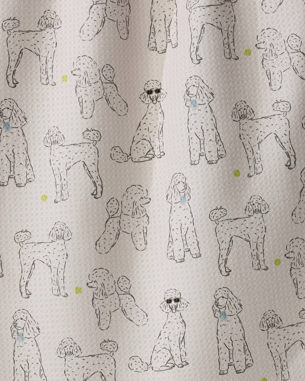 Geometry - Poodle Party Tea Towel: Storm