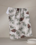 Geometry - Evergreen Frost Tea Towel