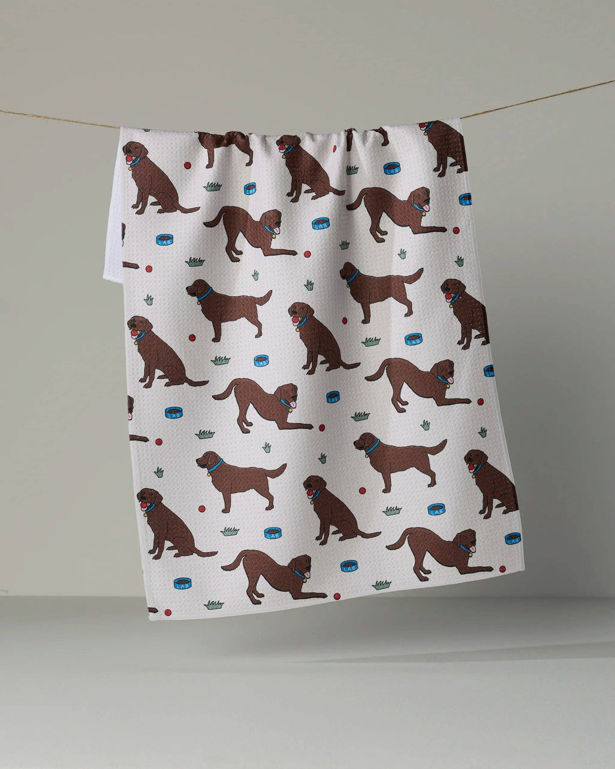 Geometry - Lab Pals Tea Towel: Black-lab