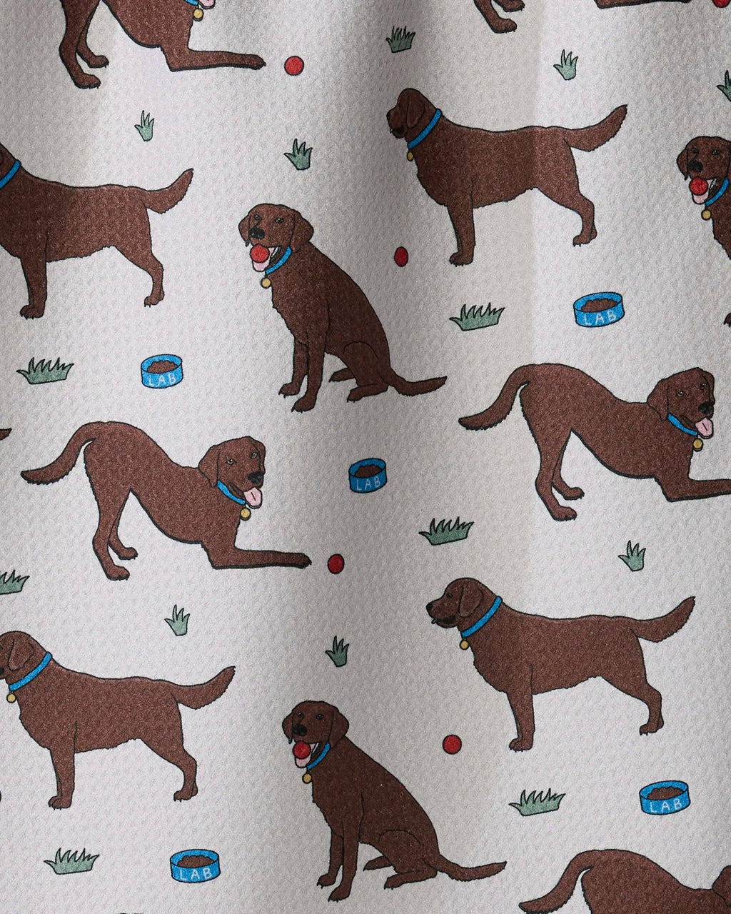 Geometry - Lab Pals Tea Towel: Black-lab