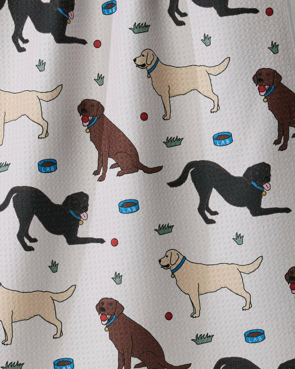 Geometry - Lab Pals Tea Towel: Black-lab