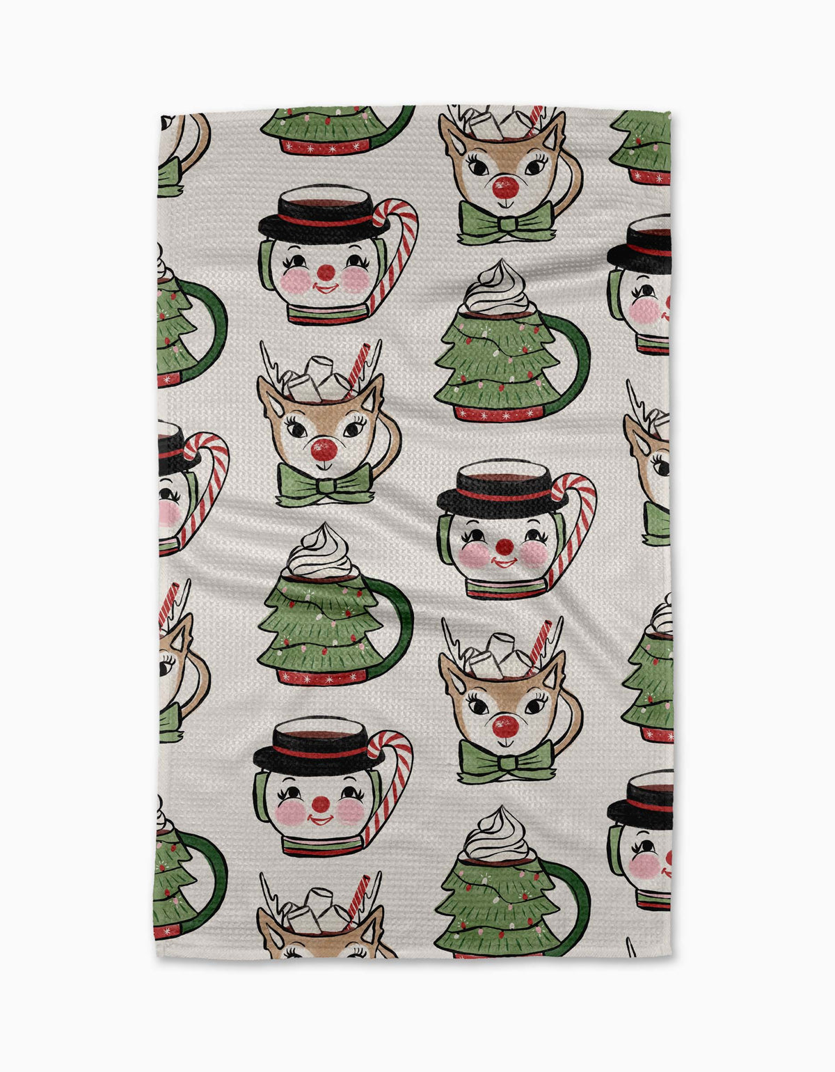 Geometry - Vintage Mugs Tea Towel