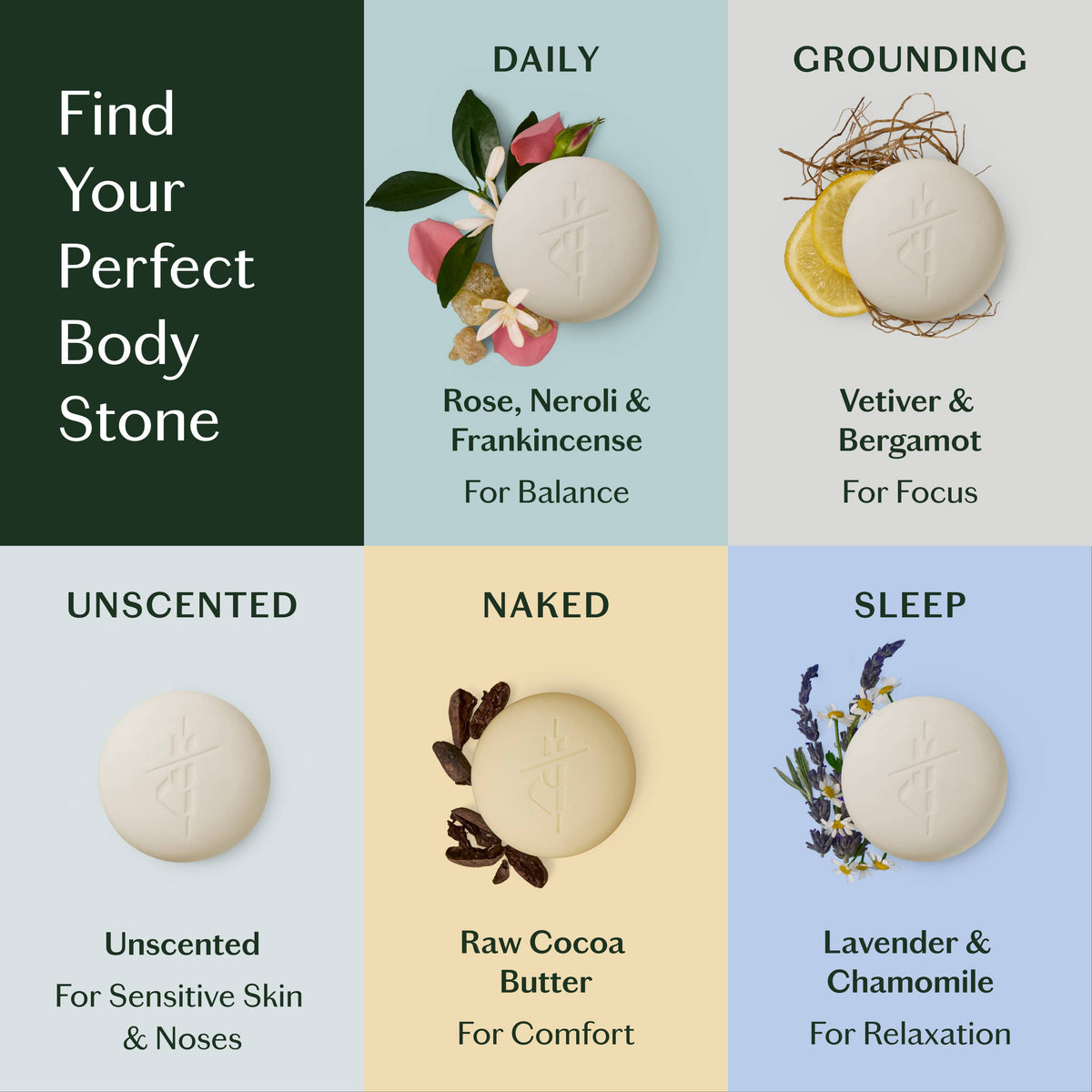 Kate McLeod - Sleep Stone | Deep Moisturizing Lotion Bar: Starter Kit (3.5 oz)