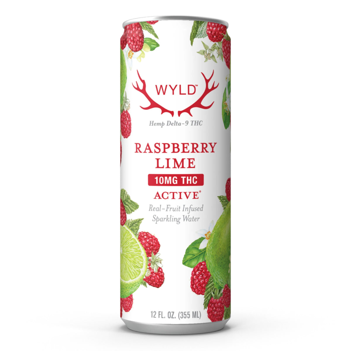 WYLD 10mg Raspberry Lime Active THC Sparkling Water | Hemp THC