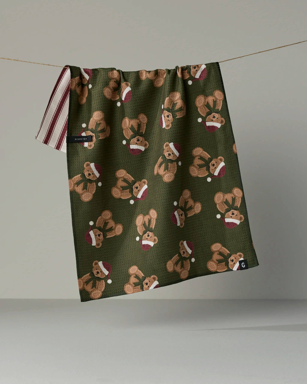 Geometry - Christmas Bear Luxe Kitchen Towel - Holiday 2026