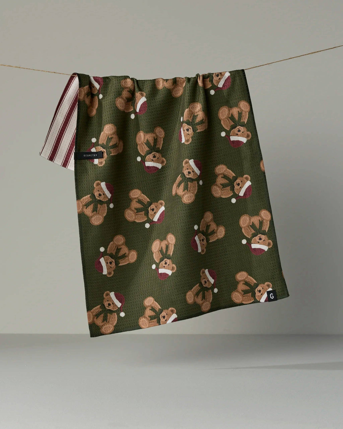 Geometry - Christmas Bear Luxe Kitchen Towel - Holiday 2026