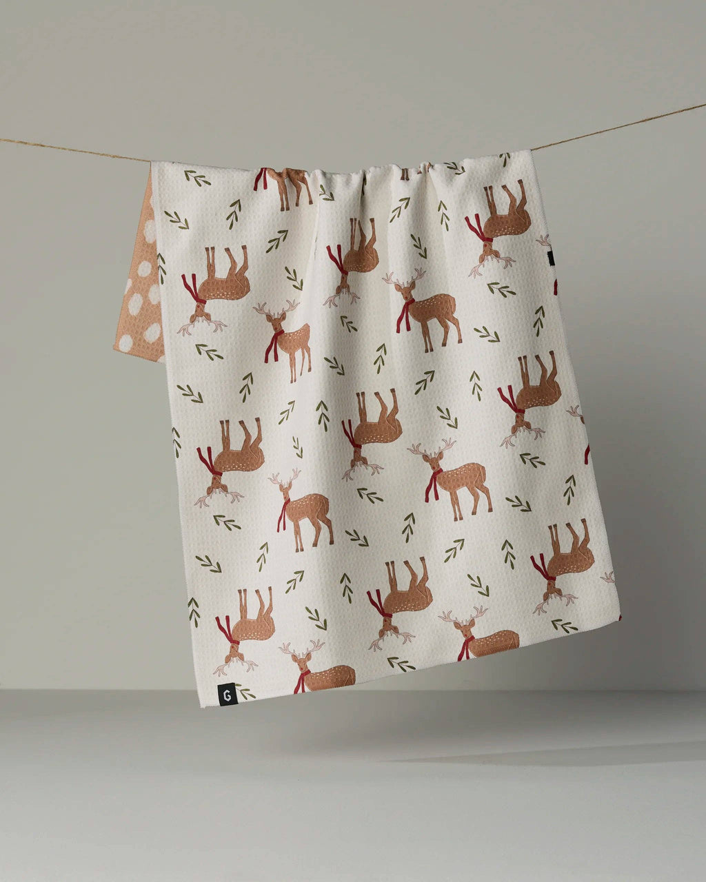 Geometry - Winter Reindeer Luxe Kitchen Towel - Holiday 2026