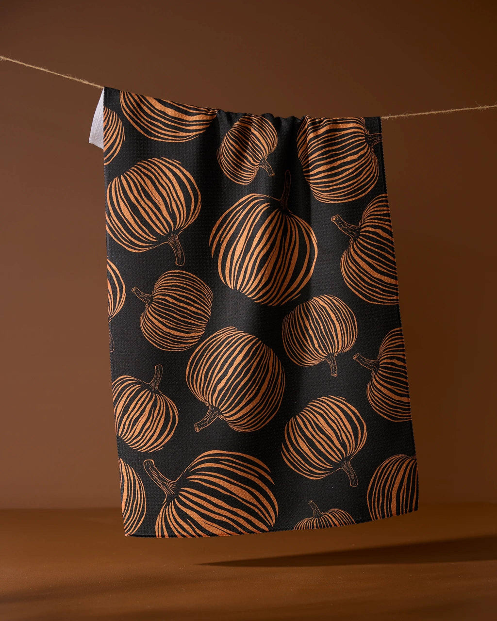Geometry - Pumpkin Noir Tea Towel