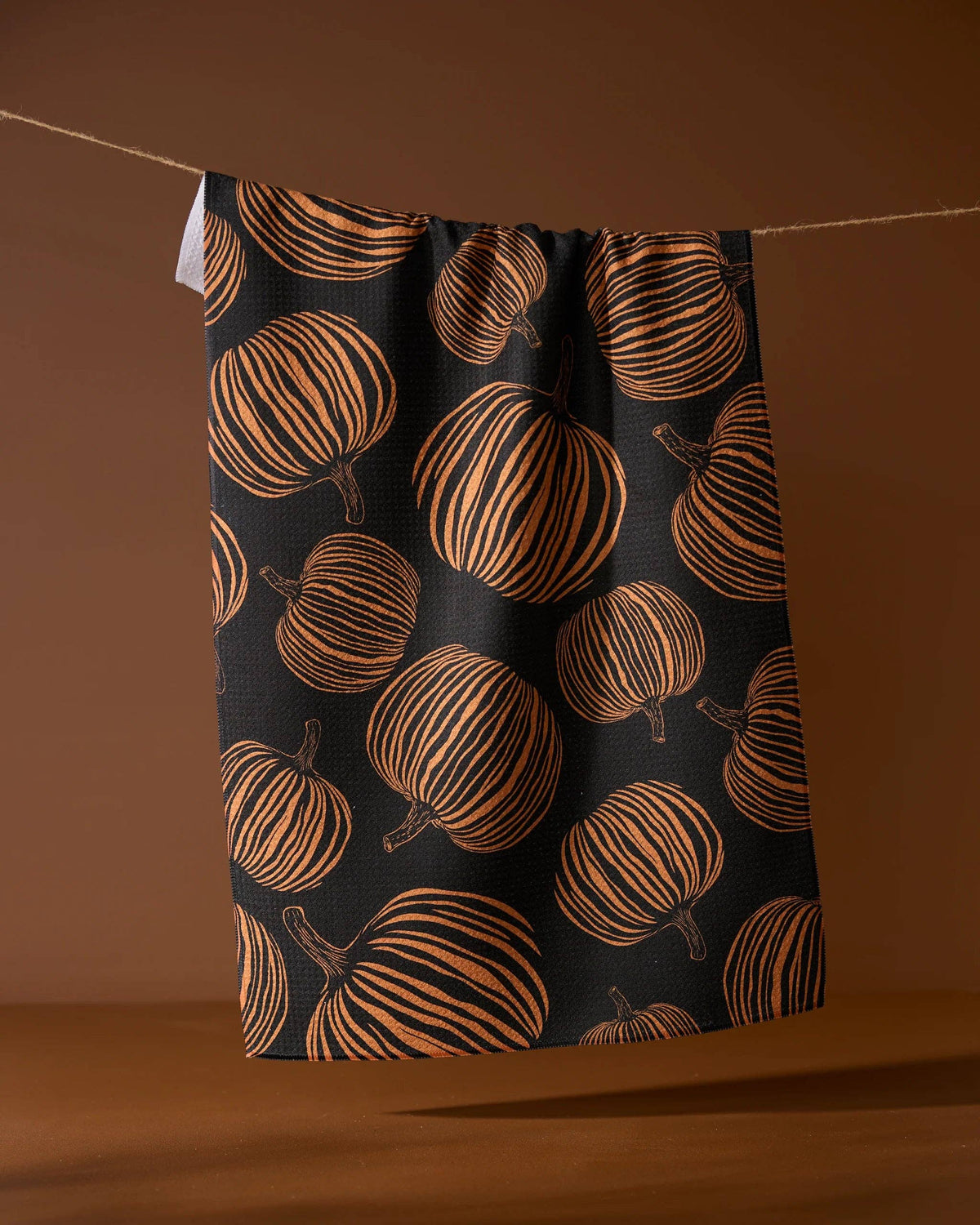 Geometry - Pumpkin Noir Tea Towel