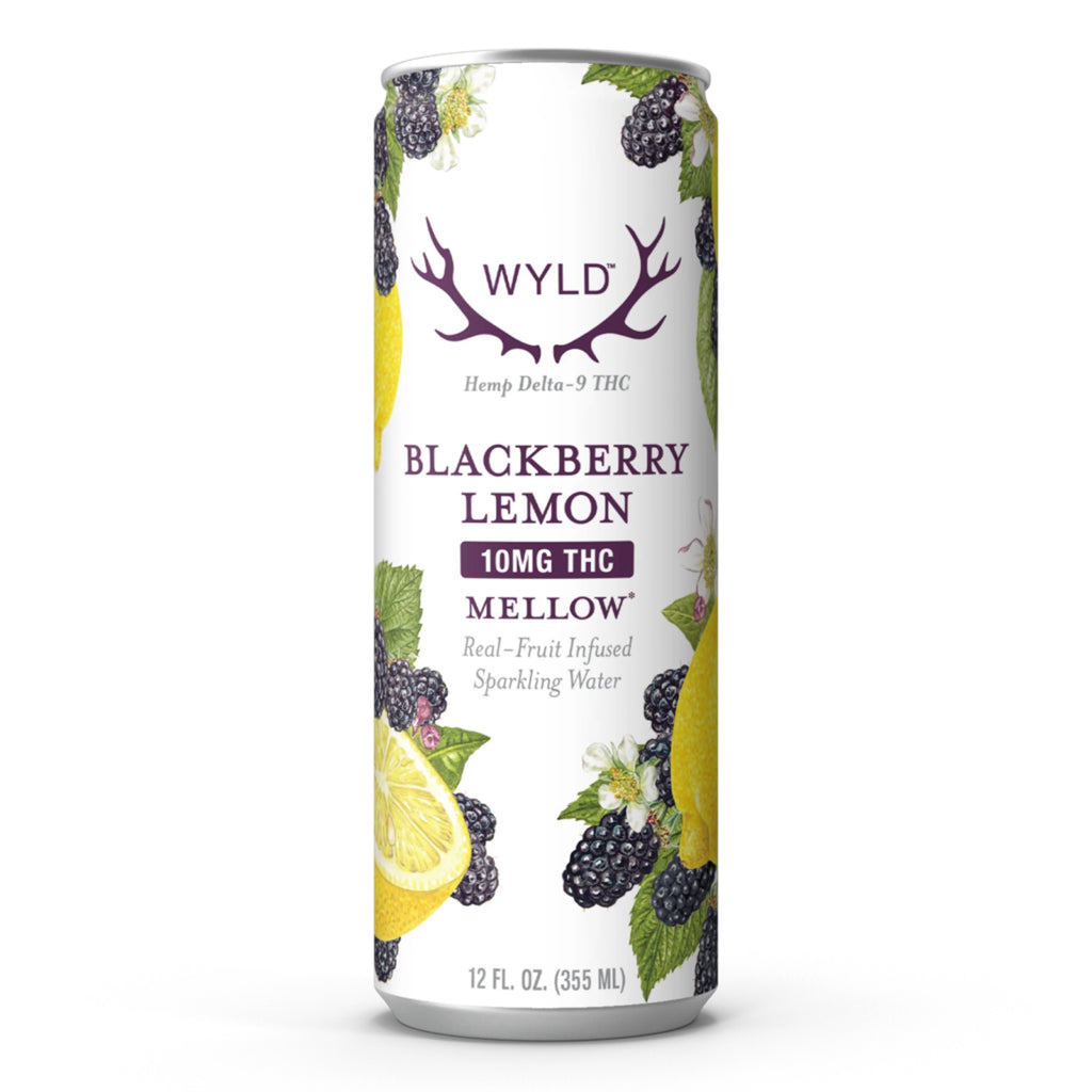 WYLD 10mg Blackberry Lemon Mellow THC Sparkling Water | Hemp THC