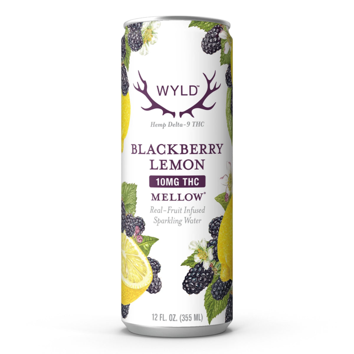 WYLD 10mg Blackberry Lemon Mellow THC Sparkling Water | Hemp THC