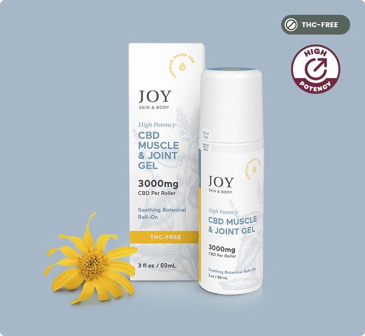 Joy Organics Muscle & Joint Gel 3000mg CBD Roll-On (3oz)