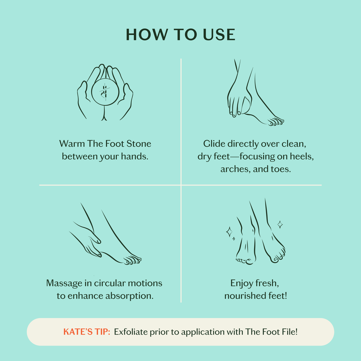 Kate McLeod - The Foot Stone | Solid Foot Moisturizer