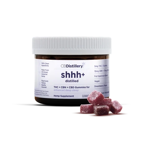 CBDistillery shhh+ THC & CBN Gummies – 5mg THC + 15mg CBN + 75mg CBD