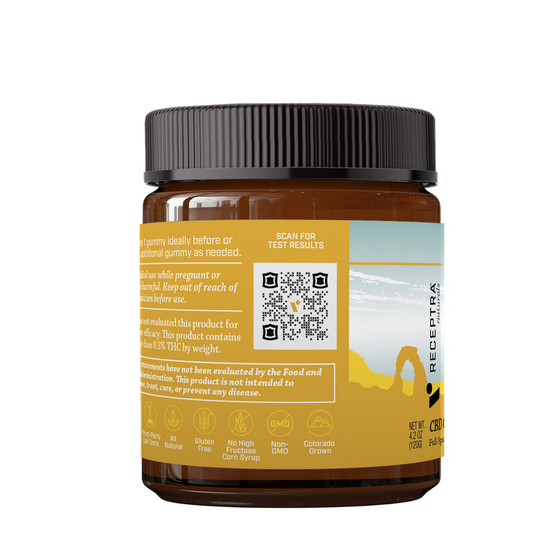 Receptra Serious Relief Gummies (33mg CBD/gummy)