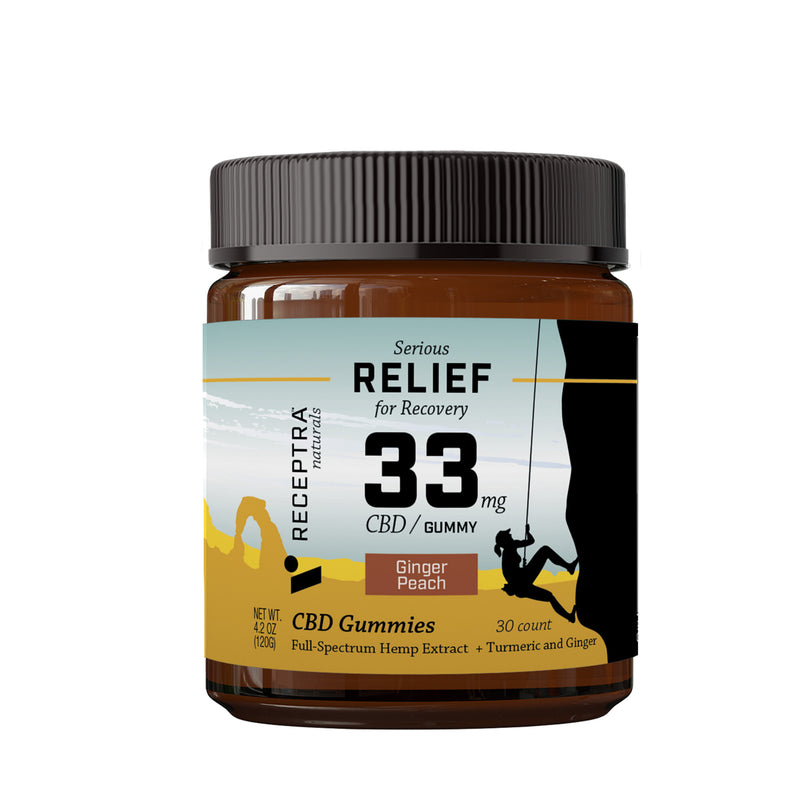 Receptra Serious Relief Gummies (33mg CBD/gummy)