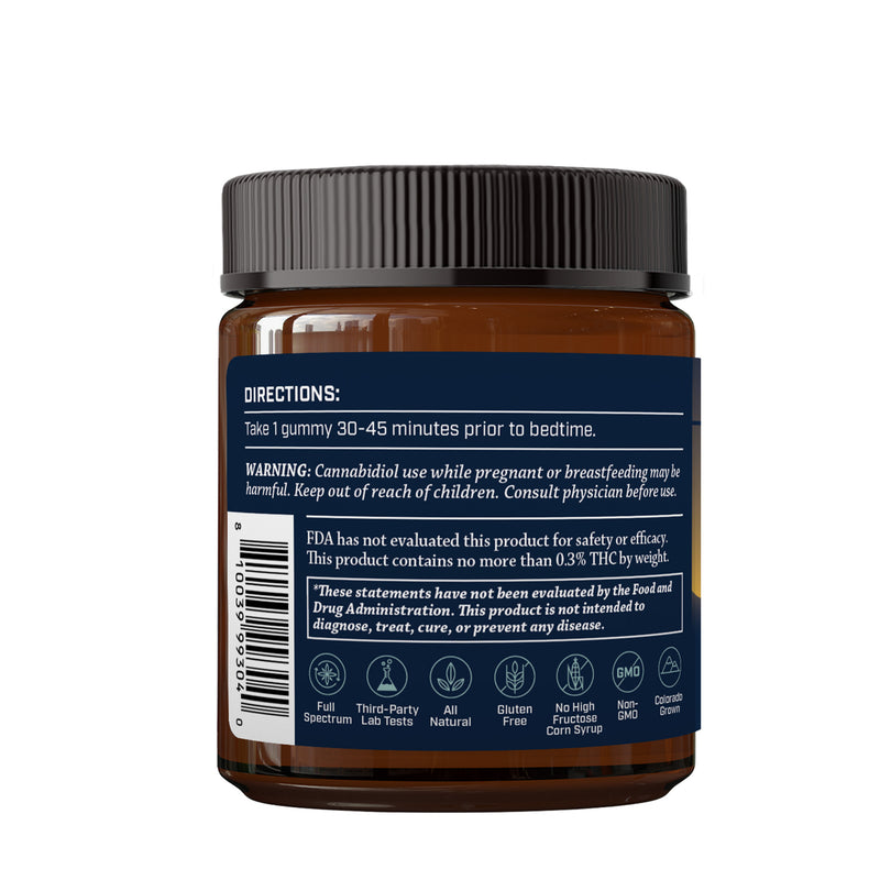 Receptra Naturals Serious Rest Gummies 25mg CBD + 3mg CBN per gummy - 30ct