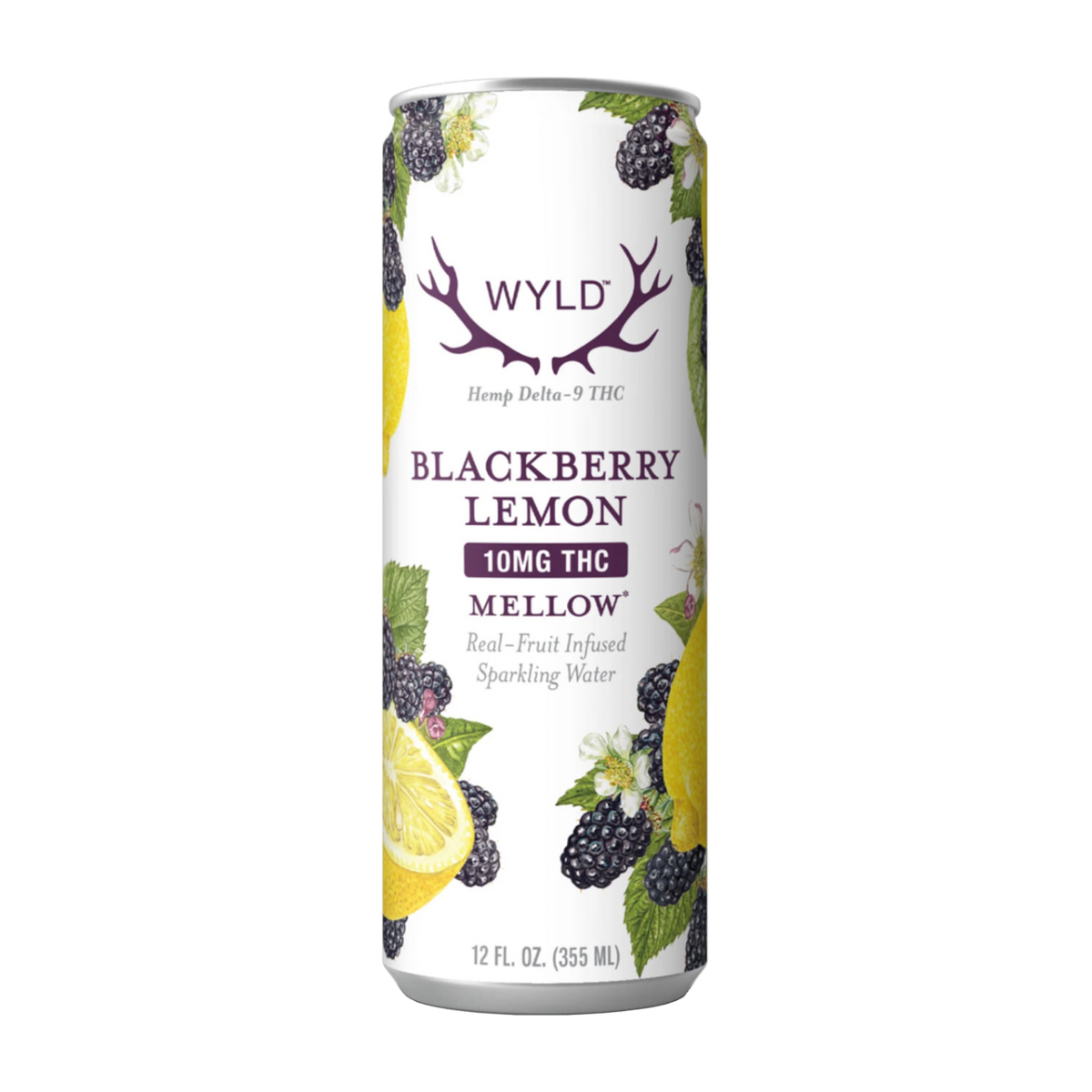WYLD 10mg Blackberry Lemon Mellow THC Sparkling Water | Hemp THC