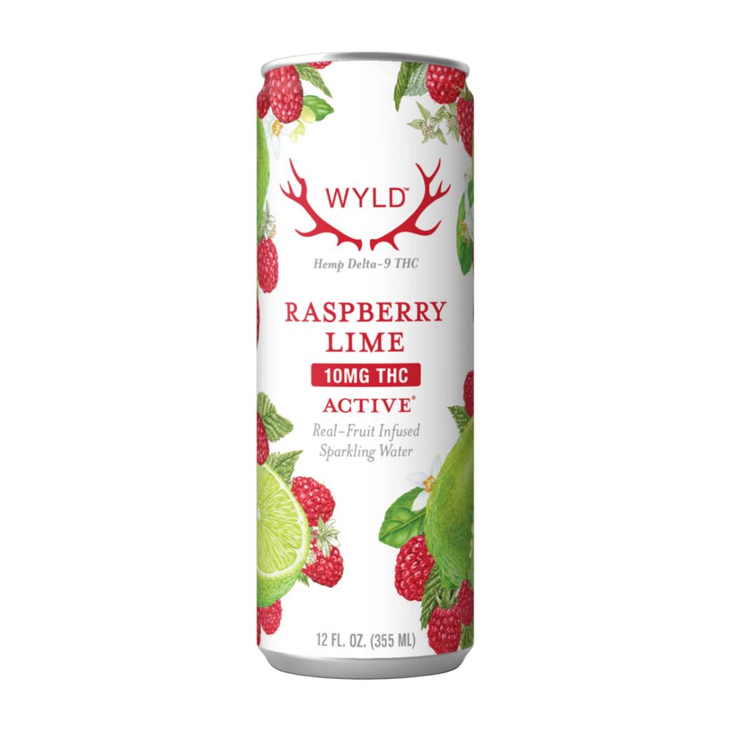 WYLD 10mg Raspberry Lime Active THC Sparkling Water | Hemp THC