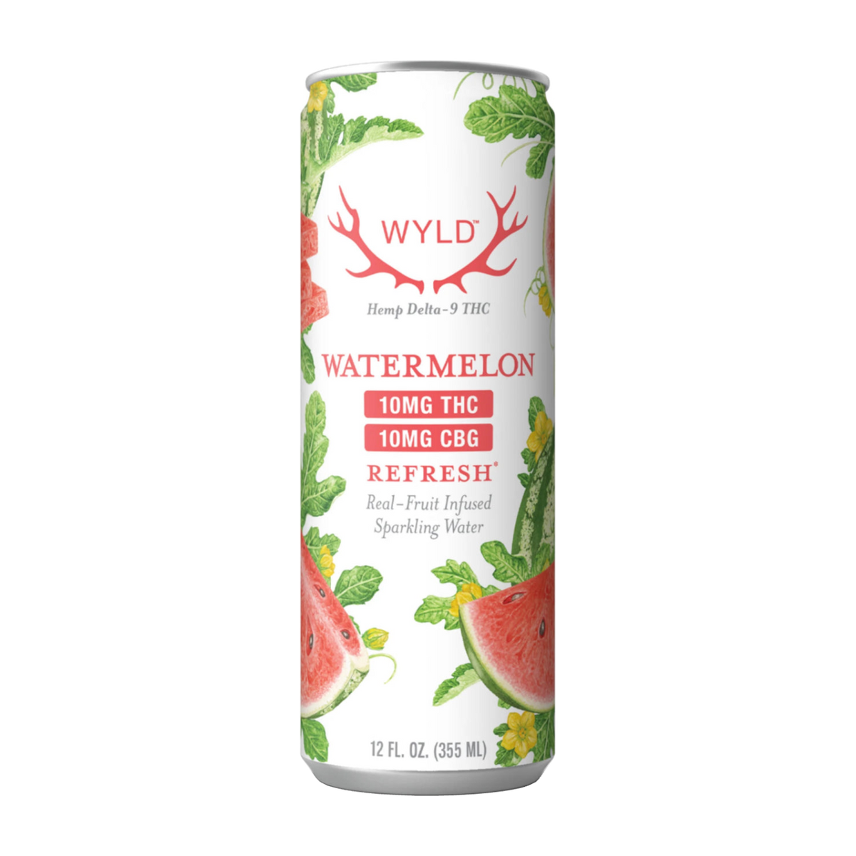 WYLD 10mg Watermelon Refresh THC:CBG 1:1 Sparkling Water | Hemp THC