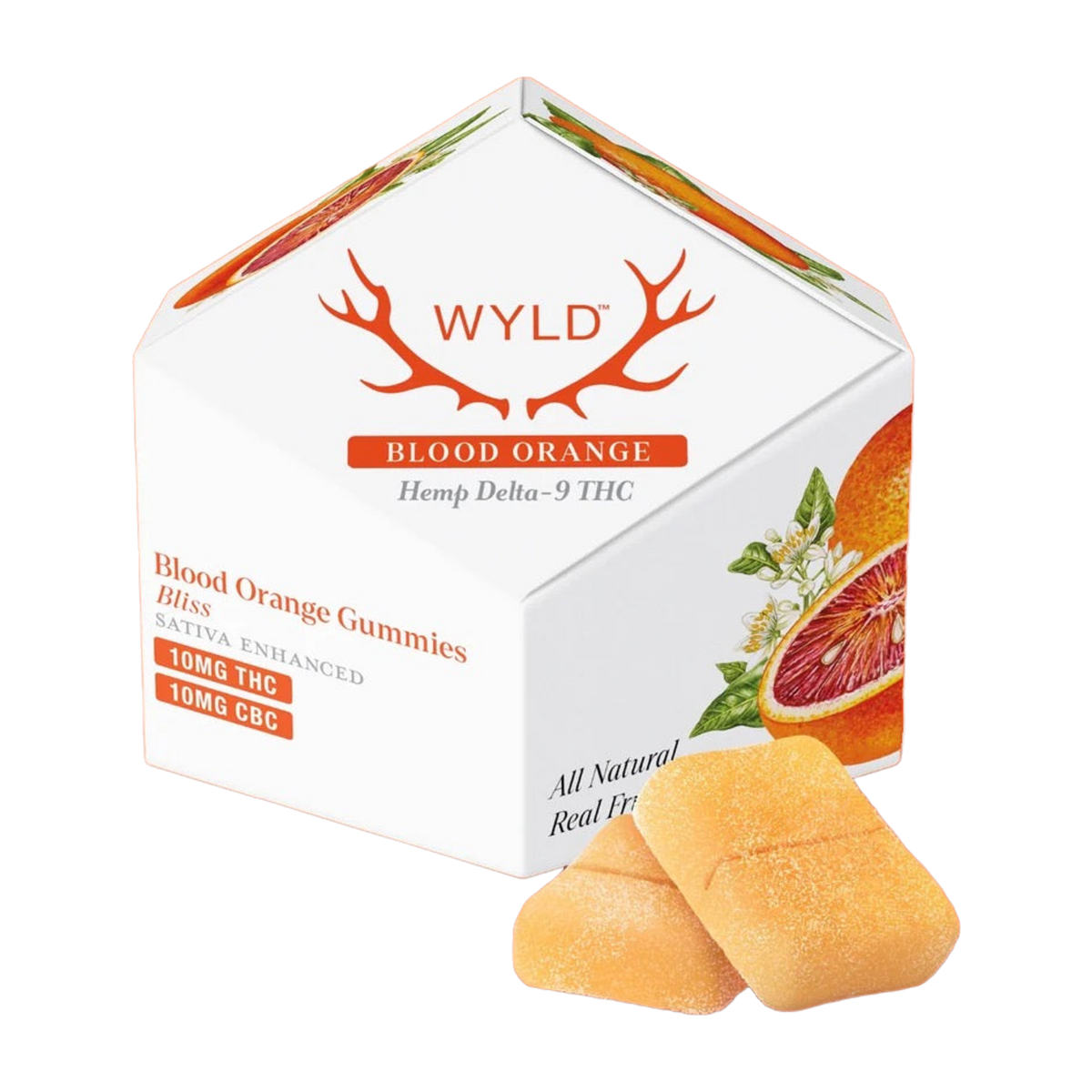 WYLD Blood Orange Sativa 1:1 THC:CBC Gummies | Hemp THC