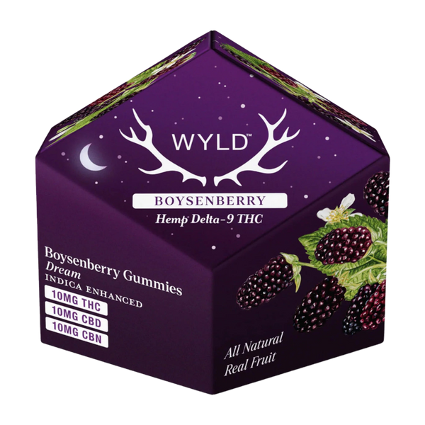 WYLD Boysenberry Indica 1:1:1 THC:CBD:CBN Gummies | Hemp THC